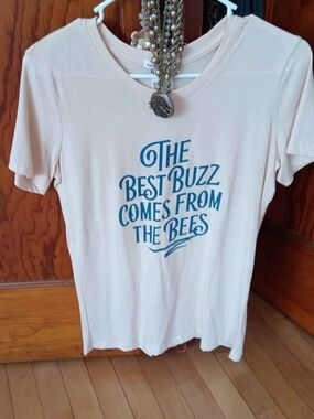 Women’s Cream Graphic Tee - "The Best Buzz Comes From The Bees"